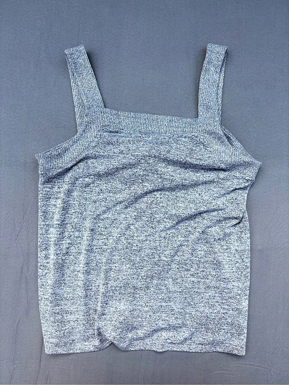 Gap Softspun Square-Neck Tie-Back Tank Top Gray Tank Top Size Large